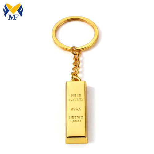 外貿供應定制金屬金條鑰匙扣 可印logo