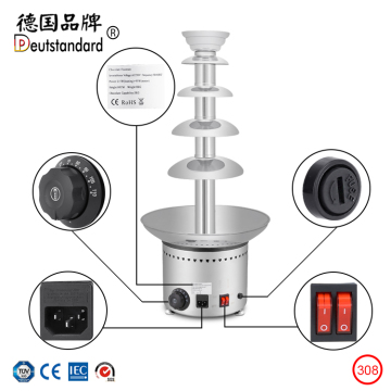 NP-308 厂家直销五层巧克力喷泉机   火锅瀑布机