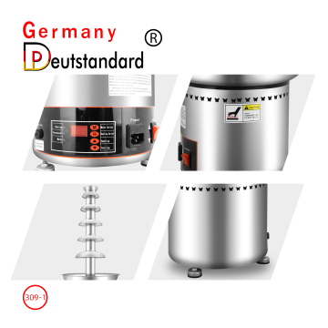 NP-309-1 6层不锈钢巧克力喷泉机商用朱古力喷淋塔瀑布机